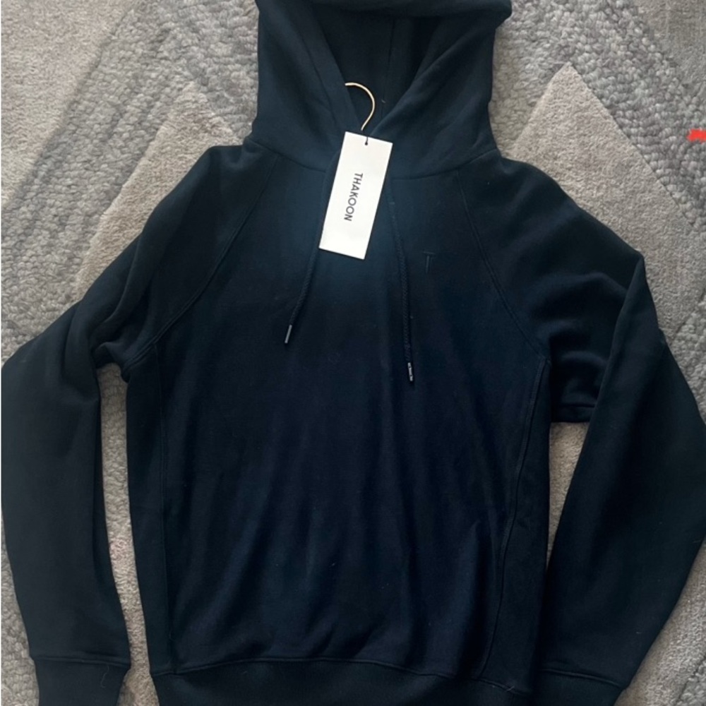 Thakoon  Black drawstring hoodie